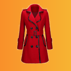 کت قرمز بلند زنانه